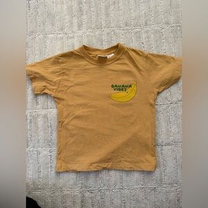 Zara Banana Vibes Kids T-Shirt - Tan